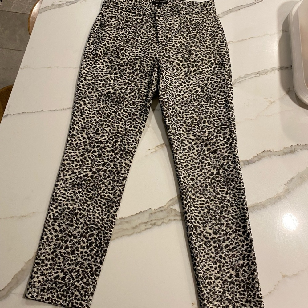 Banana Republic Sloan Snow Leopard Pant Metallic 6